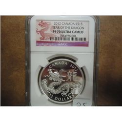 2012 CANADA $15 SILVER NGC PF70 ULTRA CAMEO