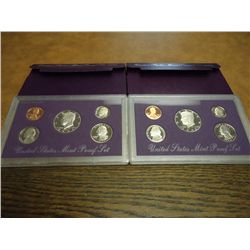 1990 & 1991 US PROOF SETS (WITH BOXES)