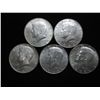 Image 1 : 5 ASSORTED 40% SILVER KENNEDY HALF DOLLARS
