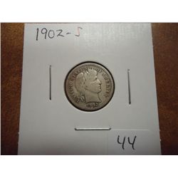 1902-S BARBER DIME
