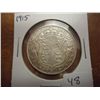 Image 1 : 1915 GREAT BRITAIN SILVER HALF CROWN .4204 OZ. ASW
