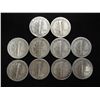 Image 2 : 10 ASSORTED 1940'S MERCURY DIMES