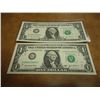 Image 1 : 2-2003-A $1 FRN'S LOW CONSECUTIVE SERIAL 'S (UNC)