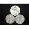 Image 1 : 1941-D,43 & 45-D WALKING LIBERTY HALF DOLLARS