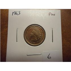1863 INDIAN HEAD CENT (FINE)
