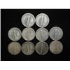 Image 2 : 10 ASSORTED 1940'S  MERCURY DIMES