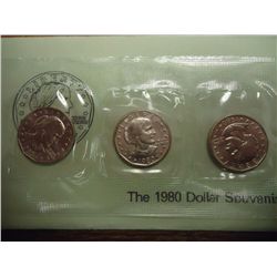 1980 P/D/S SBA DOLLAR SOUVENIR SET