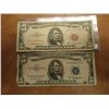 Image 1 : 1953-A $5 SILVER CERTIFICATE & 1963 $5 US  NOTE