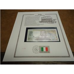 ITALY CRISP UNC CURRENCY & STAMP SET