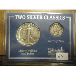 MERCURY DIME & WALKING LIBERTY HALF DOLLAR