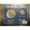 Image 1 : MERCURY DIME & WALKING LIBERTY HALF DOLLAR