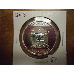 2013 FIJI SILVER DOLLAR PROOF TAKU TURTLE
