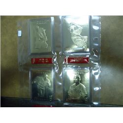 4-22KT GOLD FOIL BASEBALL CARDS 2004 WORLD