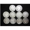 Image 1 : 10 ASSORTED BARBER DIMES