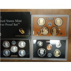 2011 US SILVER PROOF SET (WITH BOX) 14 PIECES