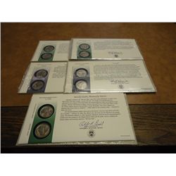 5 US MINT 50 STATE QUARTERS P & D FDC'S