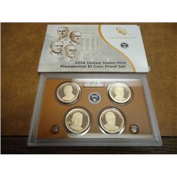 2014 US PRESIDENTIAL DOLLAR PROOF SET WITH BOX