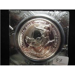 2012 GREAT BRITAIN SILVER 2 POUNDS PF 1 OZ.