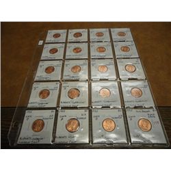 20-1995 LINCOLN CENTS WITH MINOR ERRORS