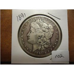 1891 MORGAN SILVER DOLLAR