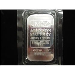 1OZ. .999 FINE SILVER INGOT JOHNSON MATTHEY