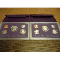 1990 & 1991 US PROOF SETS (WITH BOXES)
