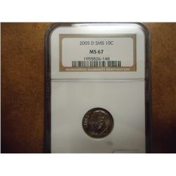 2005-D SMS ROOSEVELT DIME NGC MS67