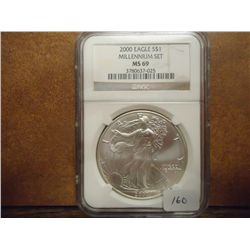2000 AMERICAN SILVER EAGLE MILLENNIUM SET
