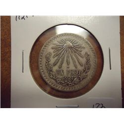 1921-M MEXICO CAP & RAYS SILVER PESO