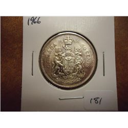 1966  CANADA SILVER 50 CENTS UNC