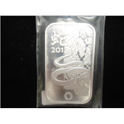 1 OZ. .999 FINE SILVER INGOT 2013 SNAKE RAND