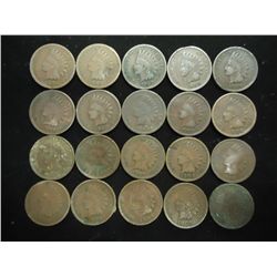 20 ASSORTED 1900'S INDIAN HEAD CENTS
