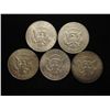 Image 2 : 5 ASSORTED 40% SILVER KENNEDY HALF DOLLARS