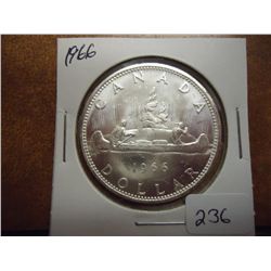1966 CANADA SILVER DOLLAR UNC