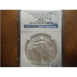 2013-S AMERICAN SILVER EAGLE NGC MS69