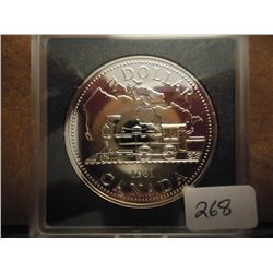 1981 CANADA LOCOMOTIVE SILVER DOLLAR PF