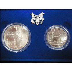 1986-P & D STATUE OF LIBERTY 2 COIN UNC SET