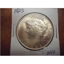 1923 PEACE SILVER DOLLAR UNC