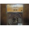 Image 1 : 1962 WASHINGTON SILVER QUARTER ANACS MS63 TONED