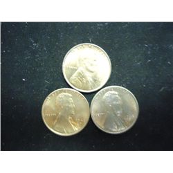 1942 P/D/S LINCOLN CENTS UNC