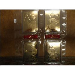 4-22KT GOLD FOIL BASEBALL CARDS 2004 WORLD