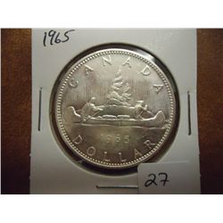 1965 CANADA SILVER DOLLAR UNC