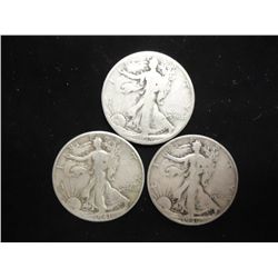 1935-D,41 & 46-D WALKING LIBERTY HALF DOLLARS