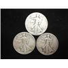 Image 1 : 1935-D,41 & 46-D WALKING LIBERTY HALF DOLLARS