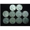 Image 1 : 10 ASSORTED 35% SILVER JEFFERSON WAR NICKEL