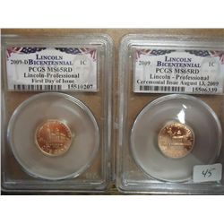 2009 P & D LINCOLN PROFESSIONAL  CENTS PCGS MS65RD