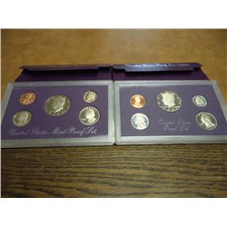 1987 & 1989 US PROOF SETS (WITH BOXES)
