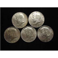 4 ASSORTED 40% SILVER KENNEDY HALF DOLLARS