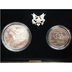 1991-95 P & D WWII 2 COIN UNC SET