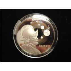 33.3 GRAM STERLING SILVER PF MEDAL "FLORIDA"